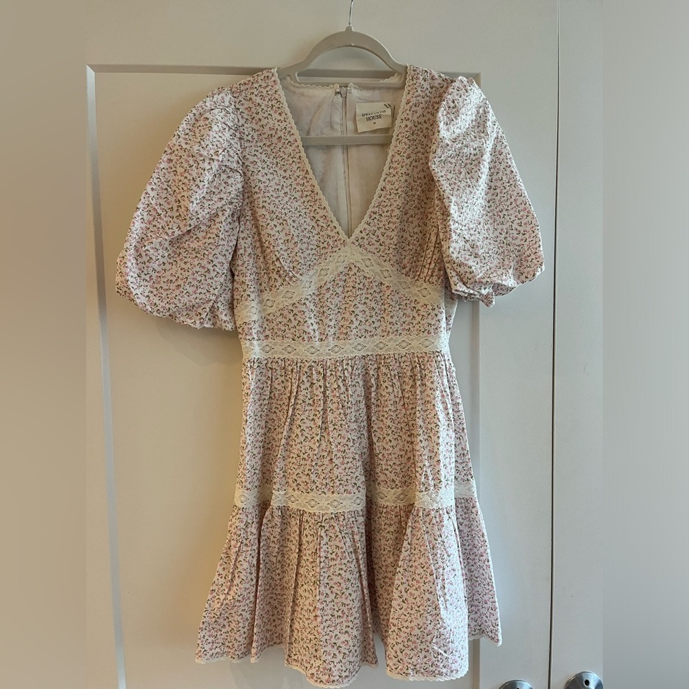 Floral Mini Dress with Puff Sleeves